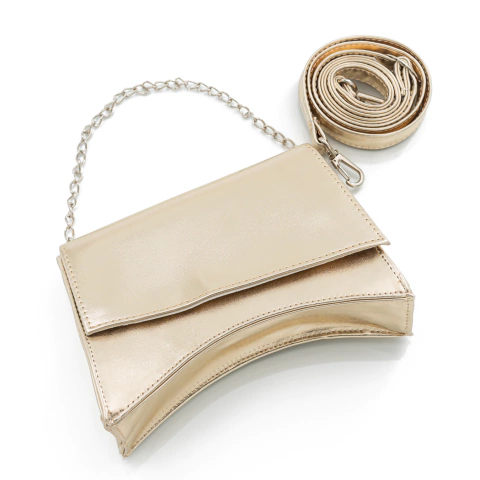 Cartera Champagne Dos Correas