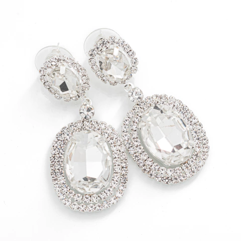 Aros Strass Oval Doble Virola