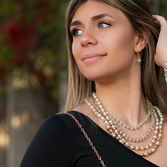 Conjunto 4 Niveles Perlas y Piedras - Soleil Bijouterie - Accesorios de Moda en Córdoba.