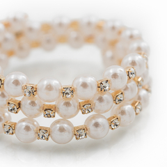 Pulsera Perlas y Strass Adaptable - Soleil Bijouterie - Accesorios de Moda en Córdoba.