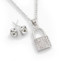 Conjunto 2 Niveles Candado Strass - comprar online