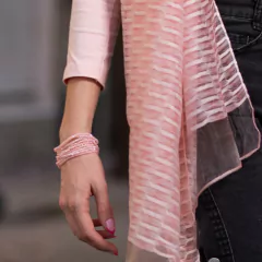 Set 9 Pulseras Piedras Rosas - comprar online