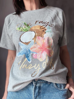 Remera waffle Sun rays and lazy days