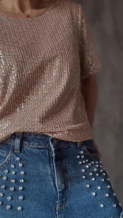 Remera Glam lentejuelas - comprar online