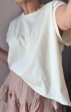 Remera manga china paleta marrones - tienda online