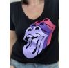 Remera stones pop black