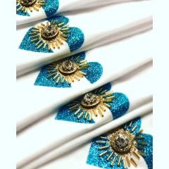 Remera Corazón Argentino (DEMORA ESPECIAL) - Natalia Dubinsky Customizacion de prendas y Objetos