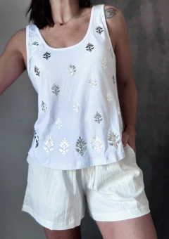 Musculosa Rainbow indie plata