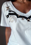 Remera cowgirls estrellas animal print - comprar online