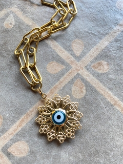 Cadena medallo flor ojo art 290 - comprar online