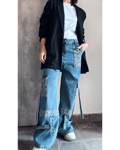 Denim cargo monograma en internet