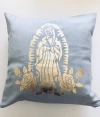 FUNDA de almohadón Lupita gold GRIS CLARO