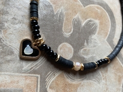 Collar fimo black dije art 307