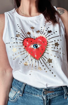 Musculosa corazón tachas en internet
