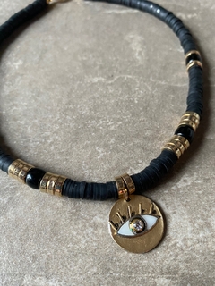 Collar fimo balck and red art 334 - tienda online