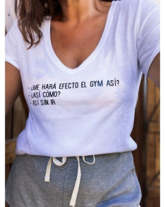 Remera Me hará efecto el gym asi?