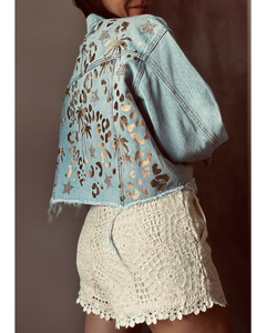 Jacket Denim Safari glam - tienda online