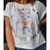 Remera Lucky cat white