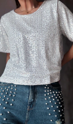 Remera Glam lentejuelas en internet