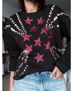 Buzo estrellas Cherry print - Natalia Dubinsky Customizacion de prendas y Objetos