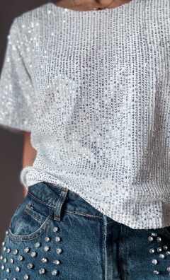 Remera Glam lentejuelas - comprar online