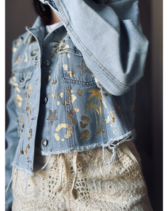 Jacket Denim Safari glam