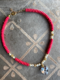 Collar corazon cristal art 314