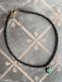 Collar hamsa esmaltada green art 249 - comprar online
