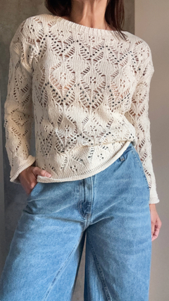 Sweater calado tachas - comprar online