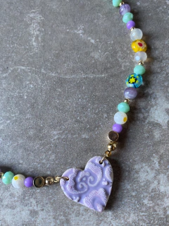 Collar heart labrado murano art 373