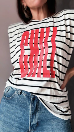 Remera Morley Rayada Diseños - Natalia Dubinsky Customizacion de prendas y Objetos