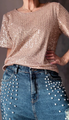 Remera Glam lentejuelas en internet