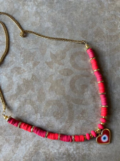 Cadena fimo corazón passion - comprar online