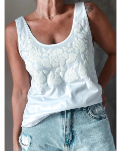 Musculosa Rainbow garden - Natalia Dubinsky Customizacion de prendas y Objetos