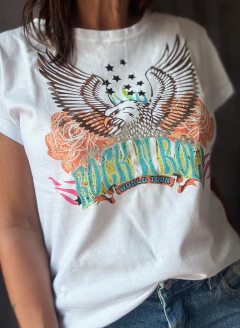 Remera línea Rainbow Rock and roll aguila en internet