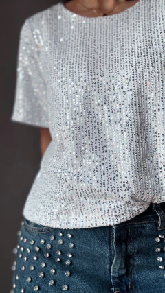Remera Glam lentejuelas - tienda online