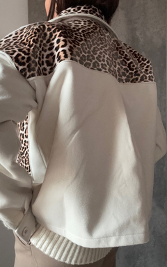 Jacket Paño y vinilo print - comprar online