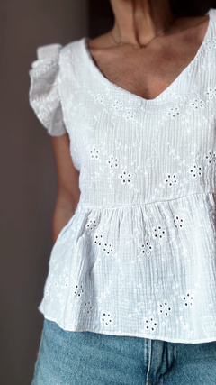 Blusa broderie gasa