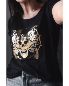 Remera Guns and roses foil calavera en internet