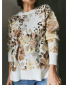 Sweater Safari glam intervenido