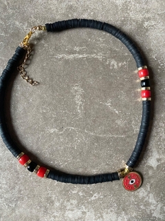 Collar fimo balck and red art 334 - comprar online