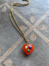Cadenita corazon de resina art 291