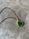 Cadena corazon green art 169