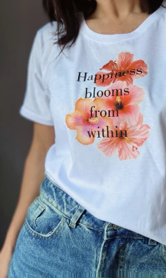 Remera happiness blooms from within DTF - buy online