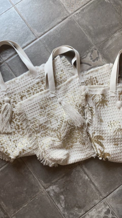 Super bolso playero boho gold na internet