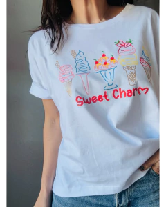 Maxiremera Sweet Charm - Natalia Dubinsky Customizacion de prendas y Objetos