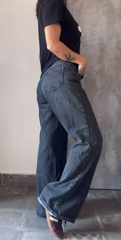 Wide leg Denim Stone black - comprar online