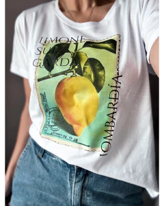 Remera DTF estampillas frutales na internet