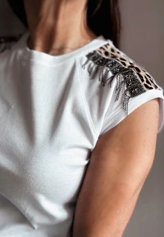 Remera print shine
