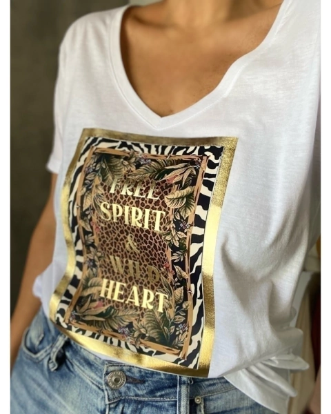 Remera free spirit wild heart